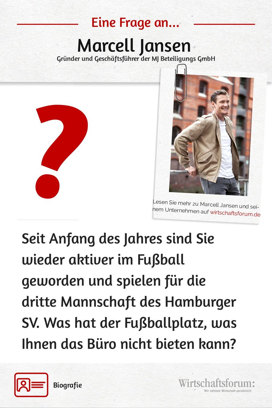 Eine Frage an Marcell Jansen