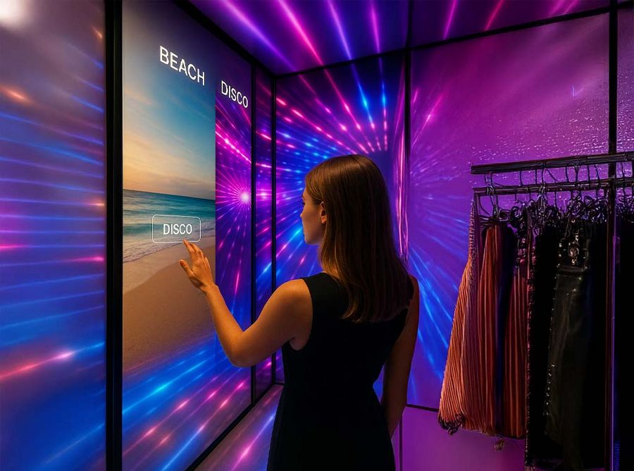 Wie Umkleidekabinen zu digitalen Erlebnisräumen werden Wie Umkleidekabinen zu digitalen Erlebnisräumen werden