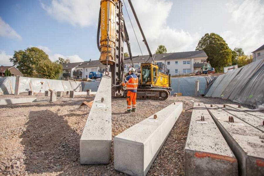 Aarsleff Grundbau Pfahlgründung für eine Tiefgarage in Bochum Aarsleff Grundbau Pfahlgründung für eine Tiefgarage in Bochum