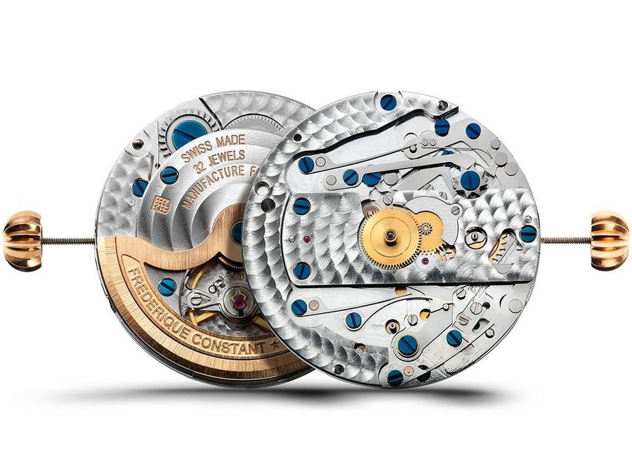 Frederique Constant Galerie Uhrwerk einer Armbanduhr von Frederique Constant