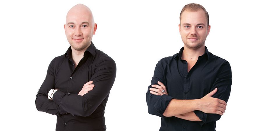 Die beiden Gründer und Co-CEOs Maurice Glissmann (l.) und Daniel Vogler (r.) sind mit viel Engagement bei der Sache Die beiden Gründer und Co-CEOs Maurice Glissmann (l.) und Daniel Vogler (r.) sind mit viel Engagement bei der Sache