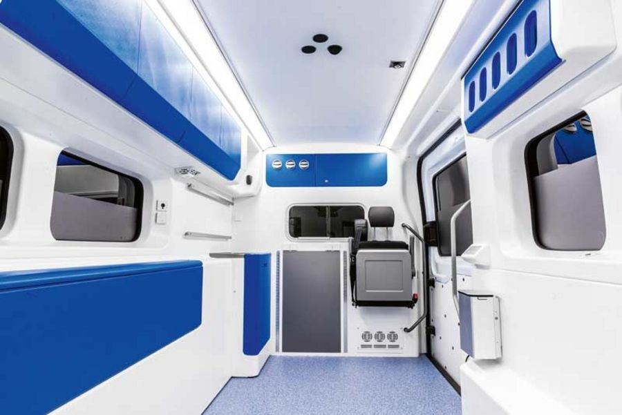 Ambulanz Mobile Blick ins Innere des VALERIS V21 Ambulanz Mobile Blick ins Innere des VALERIS V21