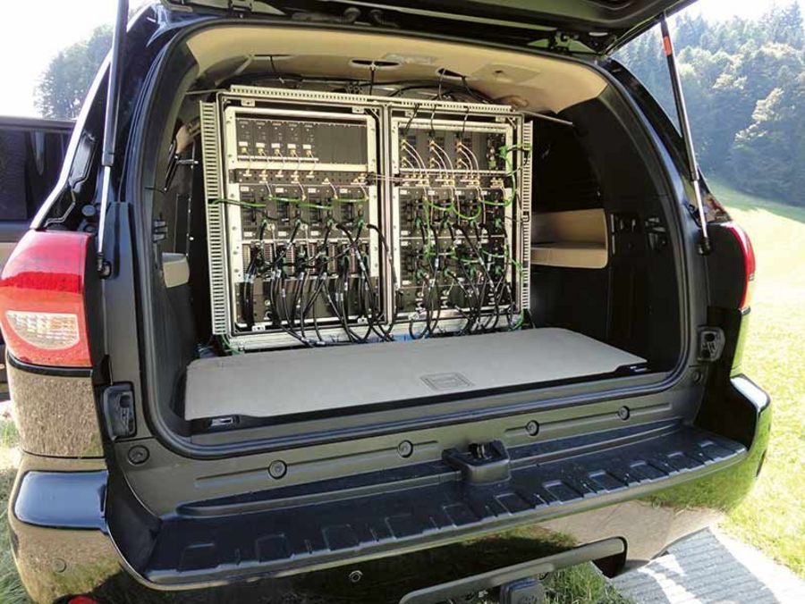 Comlab - Die Störsender-Technik ist im Inneren des Wagens verborgen Comlab - Die Störsender-Technik ist im Inneren des Wagens verborgen