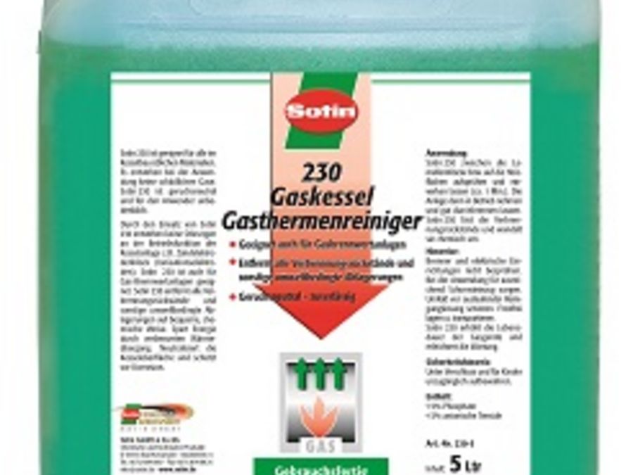 Sotin 230 Gaskessel- und Gasthermenreiniger Sotin 230 Gaskessel- und Gasthermenreiniger
