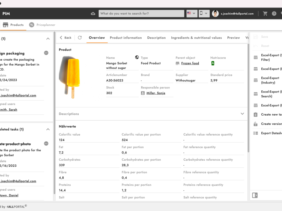 4ALLPORTAL - PIM Software - Product Information Management 4ALLPORTAL - PIM Software - Product Information Management