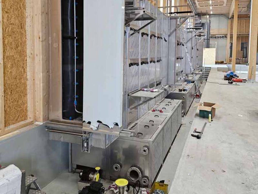 Leutenegger + Frei - Vorbehandlungsanlage im Aufbau beim Kunden