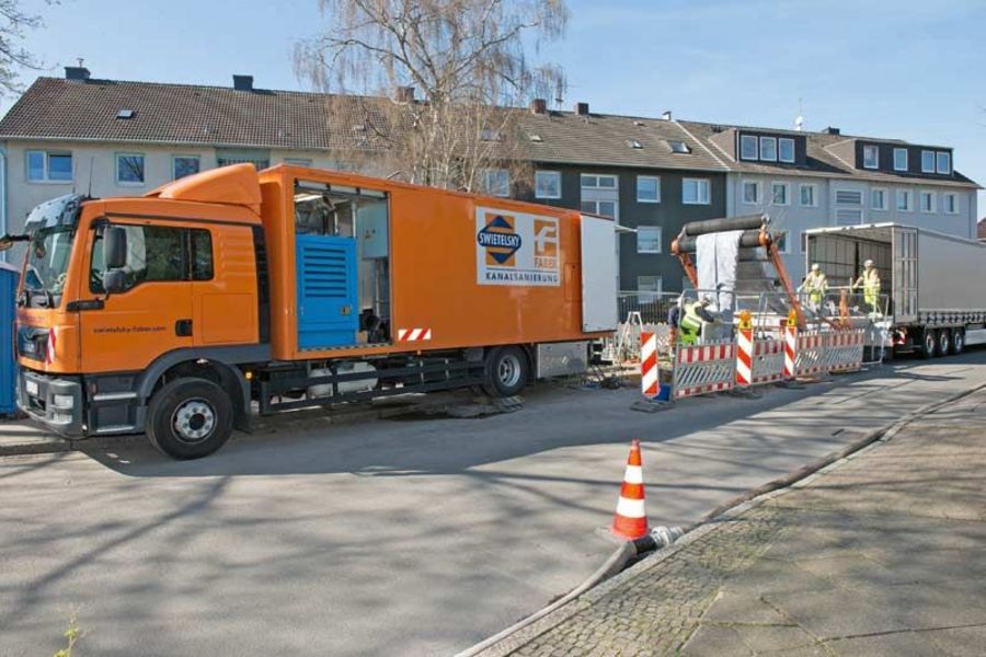 Swietelsky-Faber Lkw mit einer UV-Anlage Swietelsky-Faber Lkw mit einer UV-Anlage