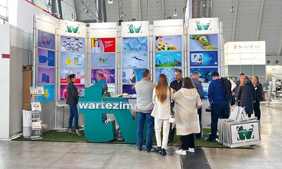 TV-Wartezimmer - Messestand TV-Wartezimmer - Messestand