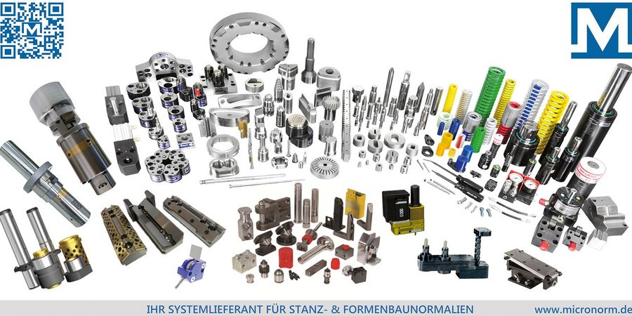 MICRONORM Woronka bietet ein breites Sortiment an Werkzeugnormalien für die Bereiche Stanz- und Umformtechnik, Formenbau und Sondermaschinen 