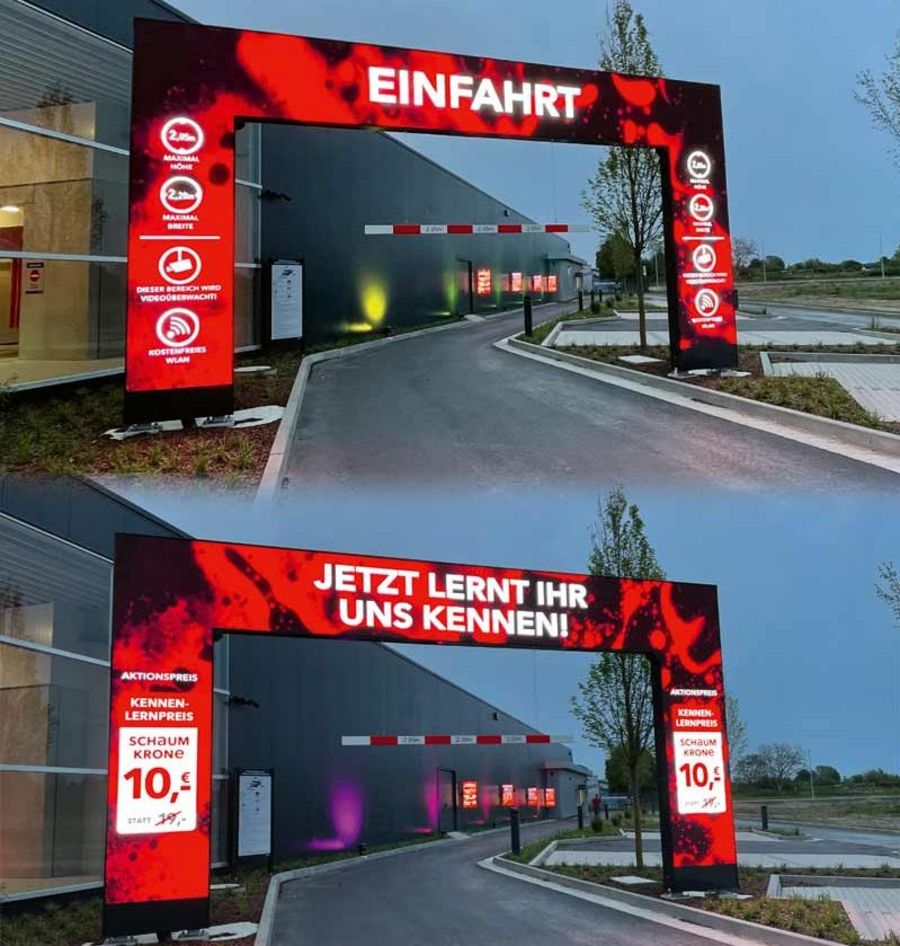 KDH Werbetechnik Einfahrtsportal Schaumwerk Hildesheim