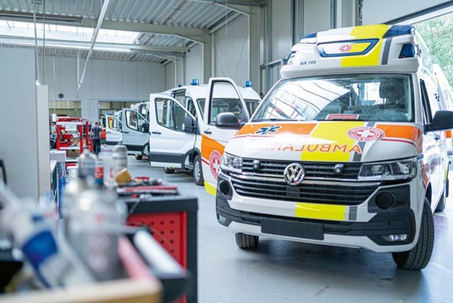 Produktionshalle von Ambulanz Mobile Produktionshalle von Ambulanz Mobile