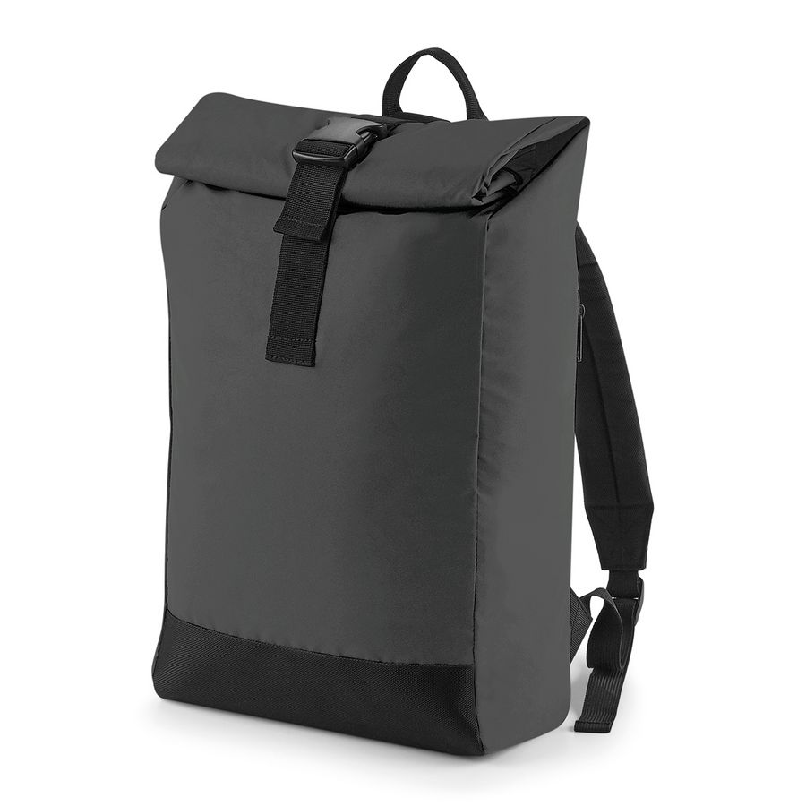Reflektierender Roll-Top Rucksack von BagBase Reflektierender Roll-Top Rucksack von BagBase