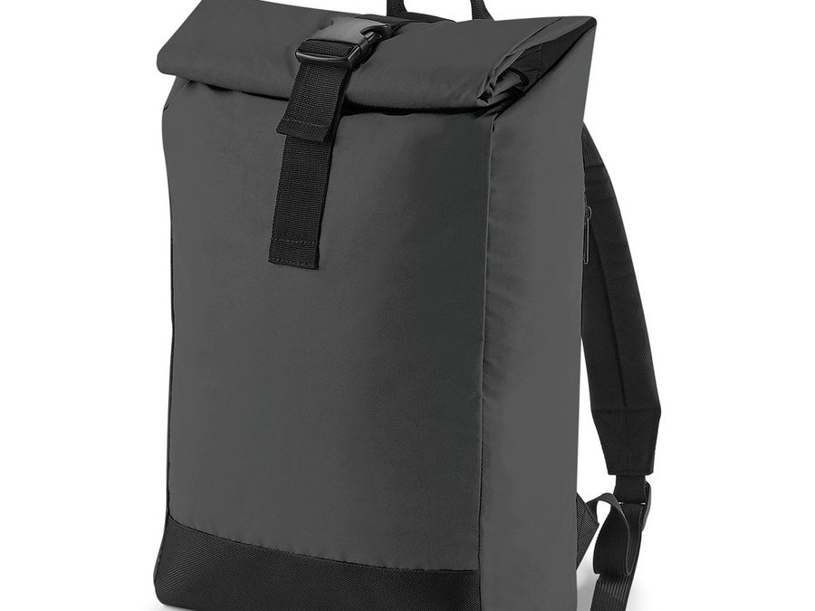 Reflektierender Roll-Top Rucksack von BagBase Reflektierender Roll-Top Rucksack von BagBase