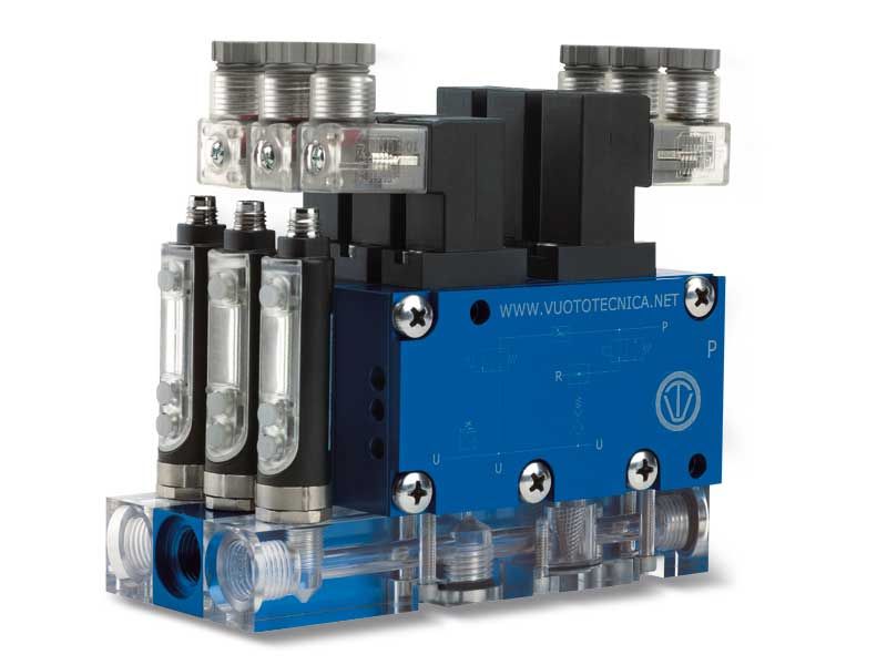 Energieeinsparung und maximale Leistung mit den modularen pneumatischen Vakuumejektoren der Serie GVMM von Vuototechnica Energieeinsparung und maximale Leistung mit den modularen pneumatischen Vakuumejektoren der Serie GVMM von Vuototechnica