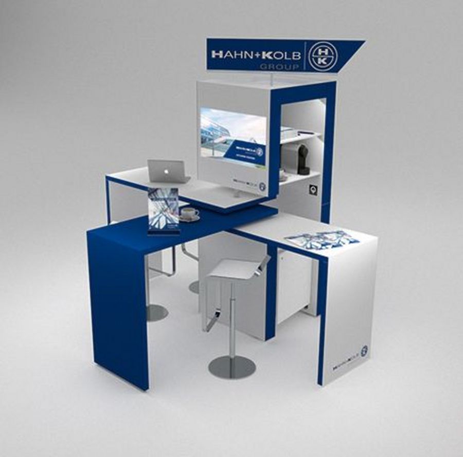 DIMAH transportabler Messestand von Hahn+Kolb DIMAH transportabler Messestand von Hahn+Kolb