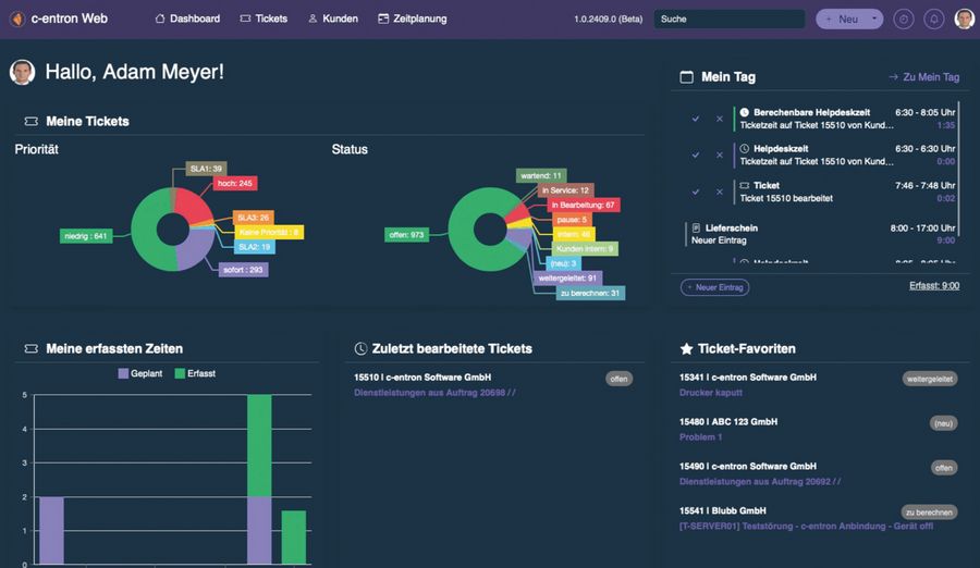 c-entron Software GmbH Dashboard c-entron Software GmbH Dashboard