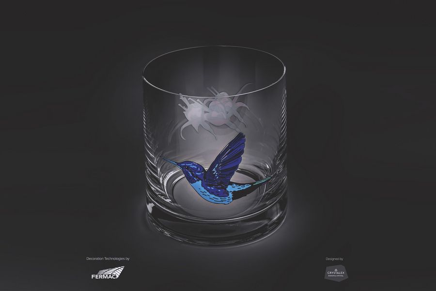 Faszinierende Tiefe in Farbe und Form – digital bedrucktes Glas mit 3D-Effekt, realisiert mit FERMAC-Technologie Faszinierende Tiefe in Farbe und Form – digital bedrucktes Glas mit 3D-Effekt, realisiert mit FERMAC-Technologie