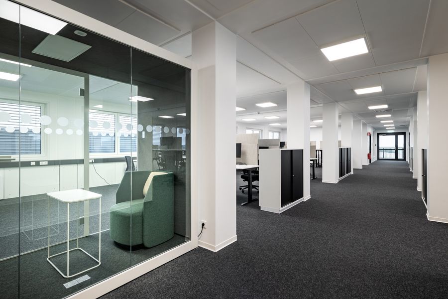 Adapteo Modulares Bürogebäude zur Miete Innenansicht