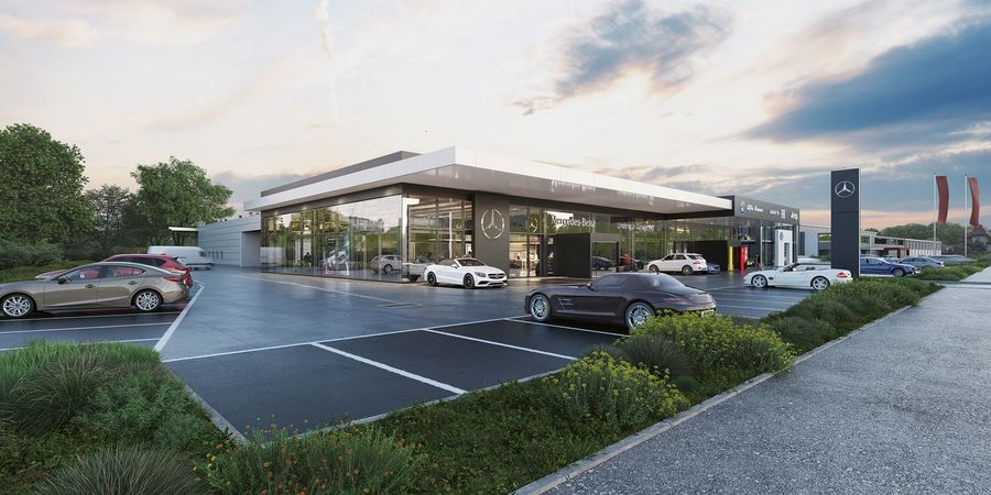 Lindengut-Garage AG neuer Showroom außen